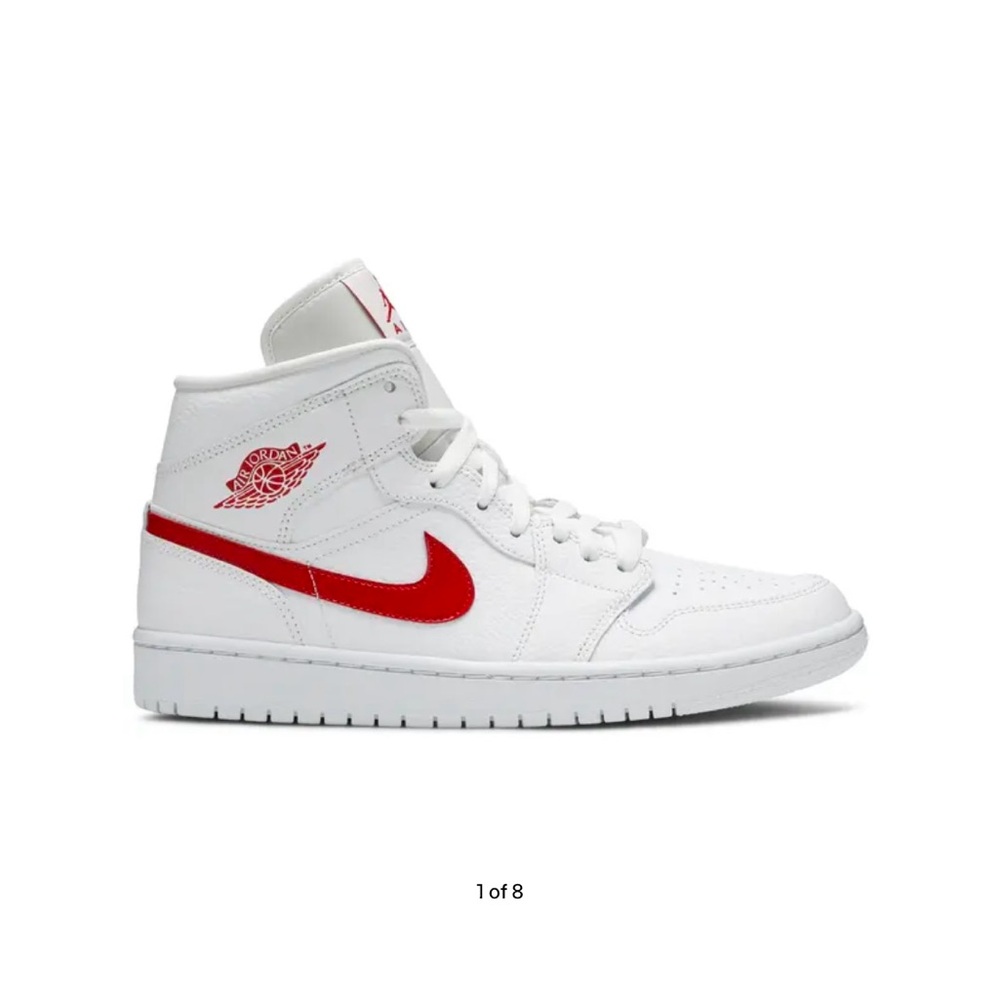 Nike Air Jordan White Red Sneakers
